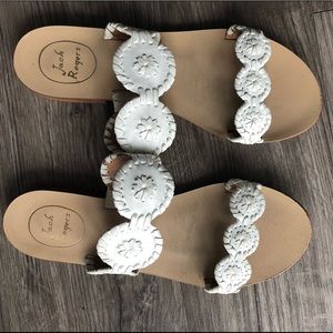 Lightly Used Jack Rogers Sandals - White Size 8